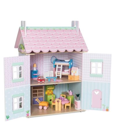 LeToyVan-Sweetheart-Cottage-Pink-White-Wooden-Dolls-House-Furniture-2